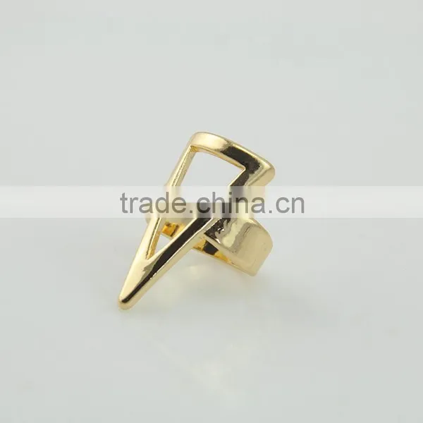 Simple Silver Metal Zinc Alloy Design Rings Jewelry With Triangle Shape photo-6