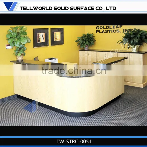 2015 Modern Curved L-shape Reception Counter/Salon Reception Counter photo-2