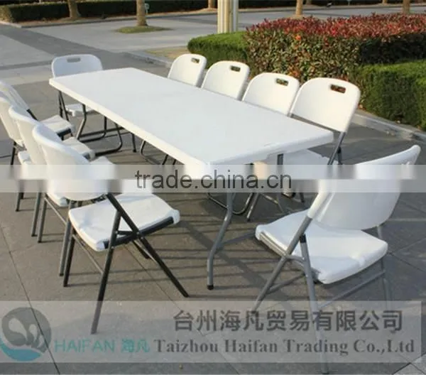 High Quality Plastic Folding 8 Seater Dining Table/hot Sell Price of Plastic Dining Table for Restaurant photo-3