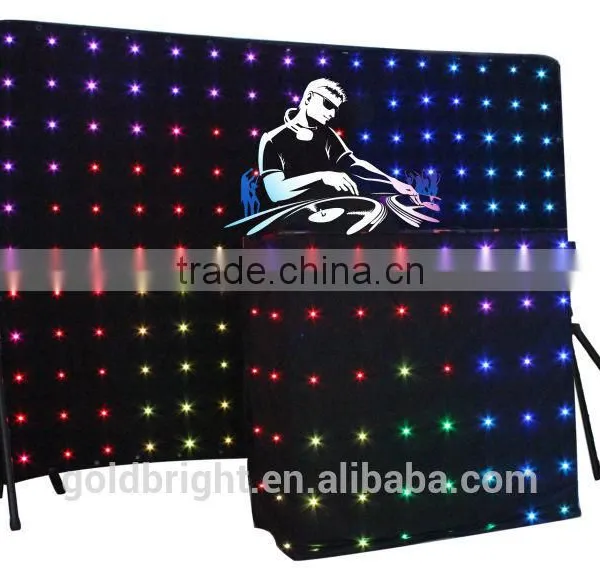 2015 China size 2*3m+1*2m china led video curtain led display wall hot video