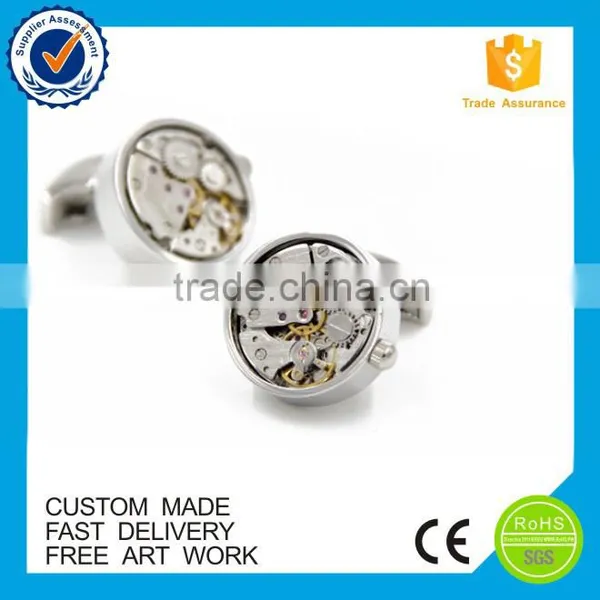 High Quality Automatic Movement Men Steampunk Cufflinks photo-2