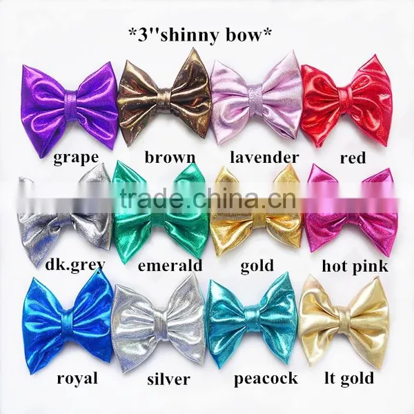 New Hot Sale!! 12*10cm Shiny Hair Bowfor Chirdren Hair Decoration photo-2