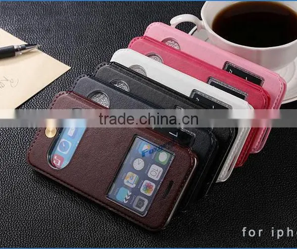 Hot New Products for 2015 Wholesale for Iphone Case , Leather Case for Iphone 6 With Double Window photo-6