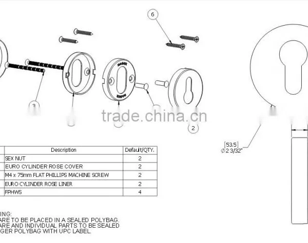 Rose for Deadlock Mortise Lock Body With Three Years Warranty photo-2