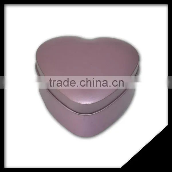 Metal Material Heart-shaped Jewelry Box Storage/Candle Tin Box photo-2