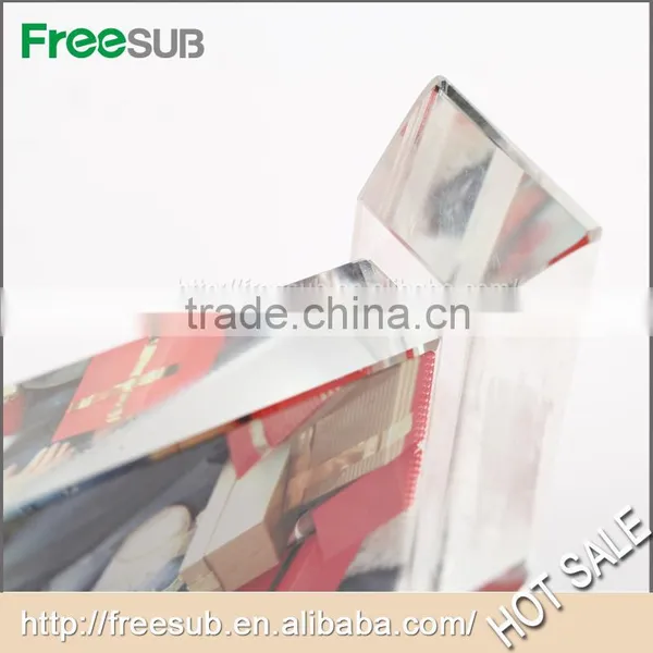 L120*H190*W40mm Triange Screen Blank 3d Sublimation Crystal Photo Gifts photo-5