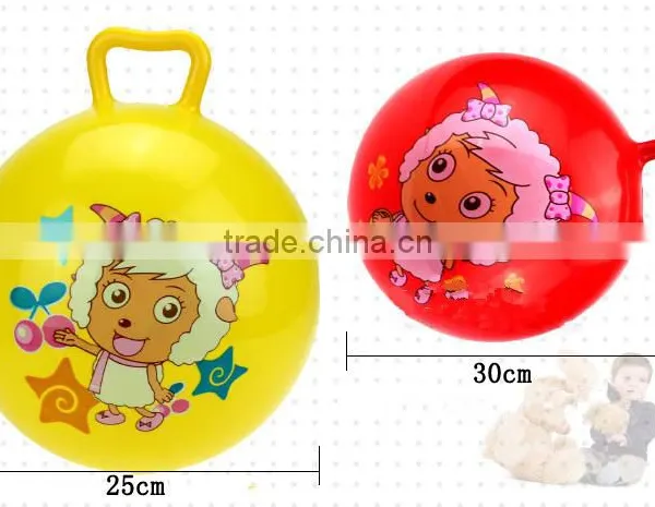 25cm Size Inflatable Pvc Bouncing Hopper Ball for Kids,ball With Handle photo-5