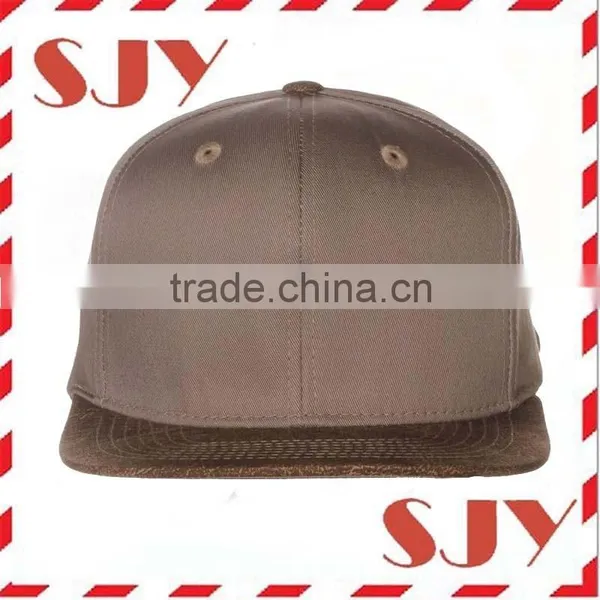 Custom Blank Flat Brim Snapback Suede Baseball Cap photo-2