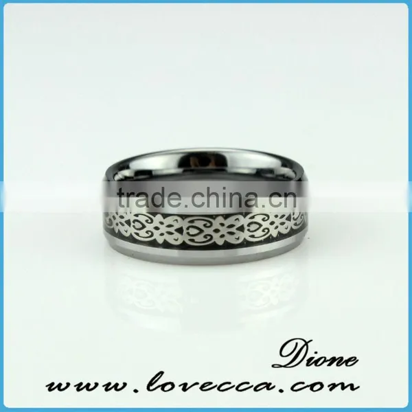 Top Quality Custom Men Stainless Steel Inlay Carbon photo-4