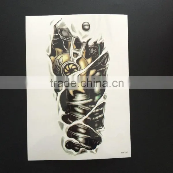WX- 025 Waterproof Figure in Stone Tattoo Sticker/ Unique Temporary Body Tattoo photo-3