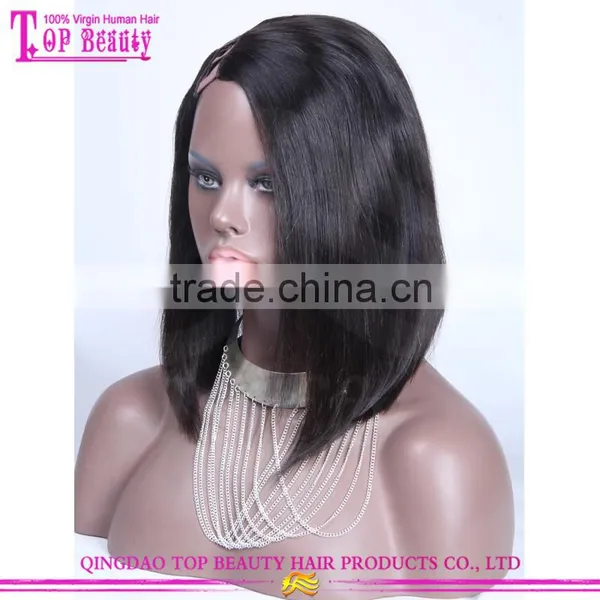 100% Human Hair U Part Wig Black Women Natural Wigs And Hairpieces photo-2