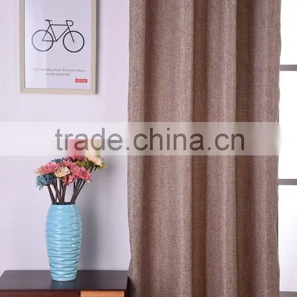 Home Textile Product Deep Color Blackout Linen Curtain Fabric photo-3