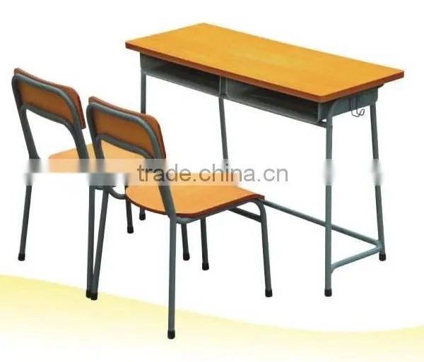 Detachable 2-person Desk & Chair for Sale Student Desk & Chair A-022 photo-4