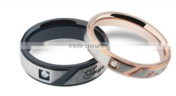 Vintage Engrave High Polished 316L Stainless Steel Wedding Band Ring for Lovers photo-4