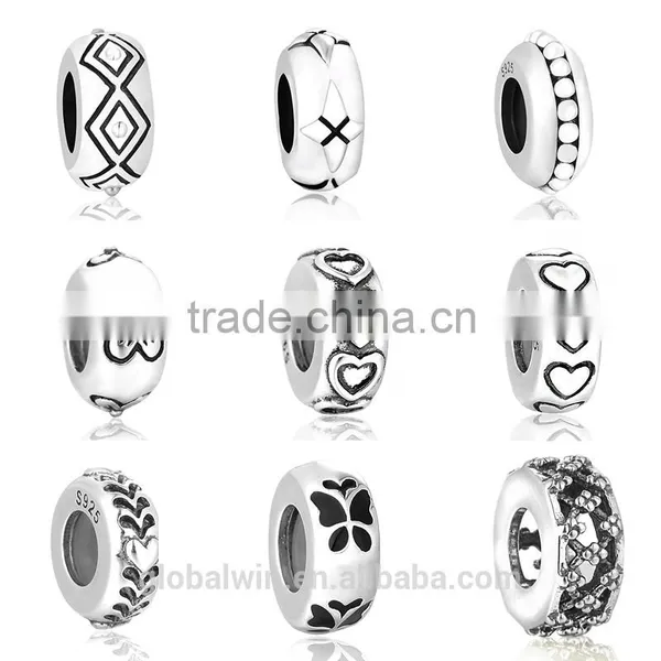 Promotion Bowknot 925 Sterling Silver Bead Wholesale Vintage Solid Tube Bead Fashion Jewelry 2016 Spacer Beads For Woman photo-2