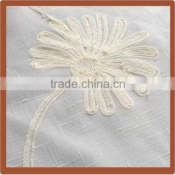 Embroidered Sheer Cotton Fabric for Curtain Cortinas for Home photo-6