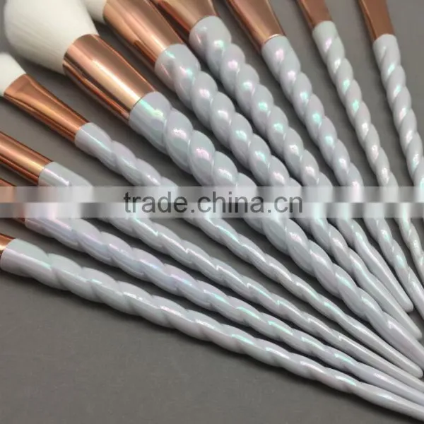 10PCS Makeup Brushes Gradient Color Spiral Handle Cosmetics Make up Tools photo-5