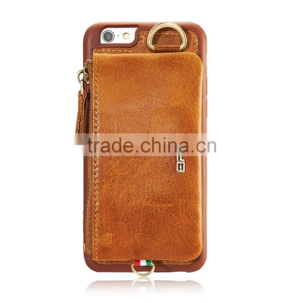 Genuine Leather Wallet Cell Phone Case for IPhone photo-3