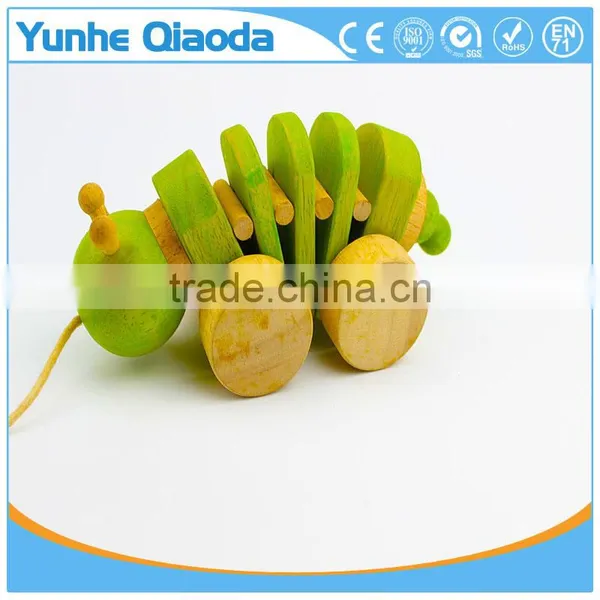 Pull Along Insect Wooden Toy Wiggles as You Pull They Make a Clicking Sound and Make a Fun Baby photo-5
