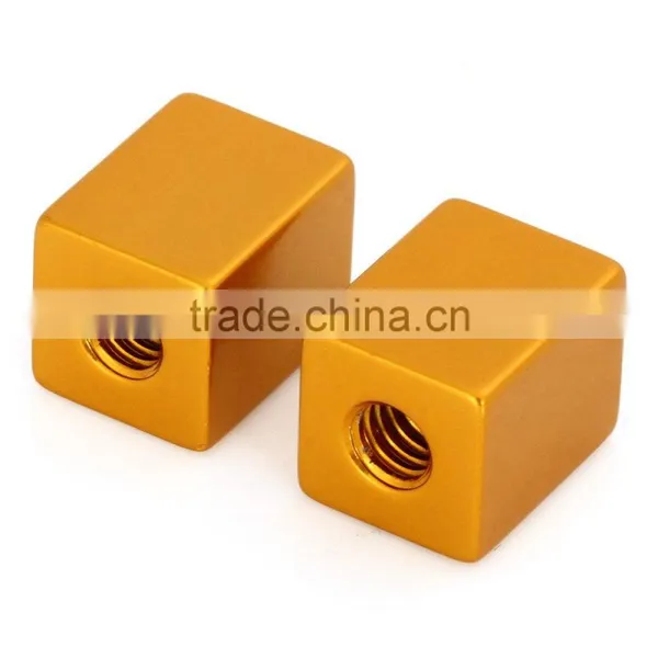 2pcs Cycling Bicycle Accessory Aluminum Alloy Material Square Shaped Bike Tyre Air Valve Cap for MTB Road Bike photo-3