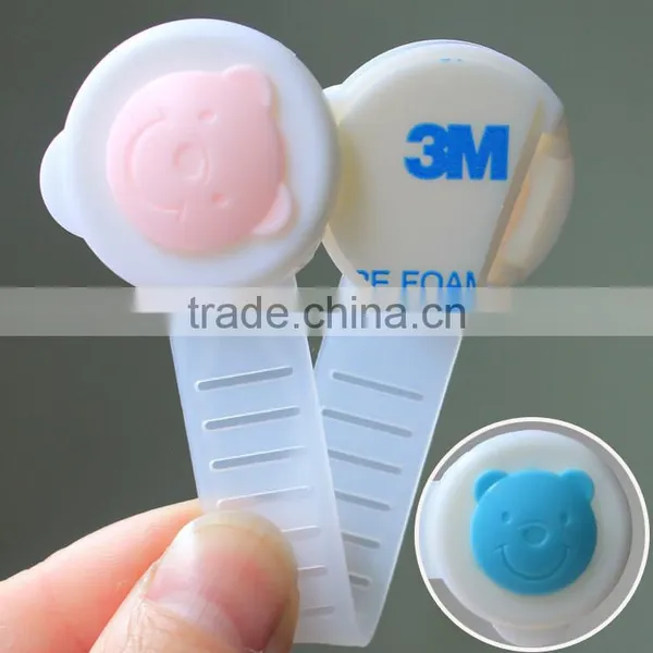 J151 Bear Paragraph Long Lock Multifunction Drawer Lock Baby Safety Lock photo-2