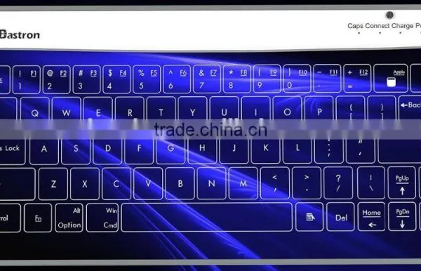 Newest Fashion Glass Touch LED Backlit Universal Wired Keyboard Transparent Glass LED Touch Keyboard photo-3