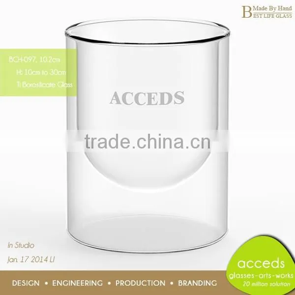 2014 Novelty OEM/ODM Round Replacement Clear Glass Tealight Holder photo-6