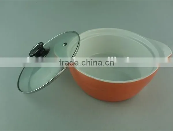 Color Glazed Ceramic Soup Tureen With Glass Lid in Stock, Grade AB photo-3