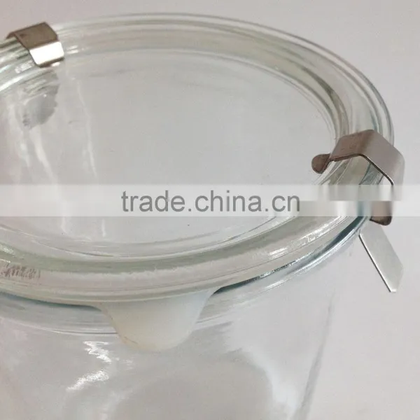 125ml 250ml 540ml Lock Lid Glass Jars With Sealed Silicone Rubber Gasket Ring photo-6