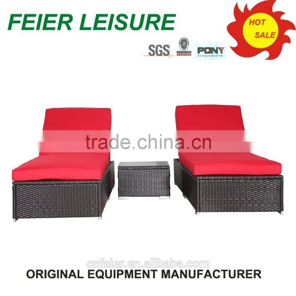 Portable Lounge Alum Wicker Rattan Outdoor Furniture photo-4