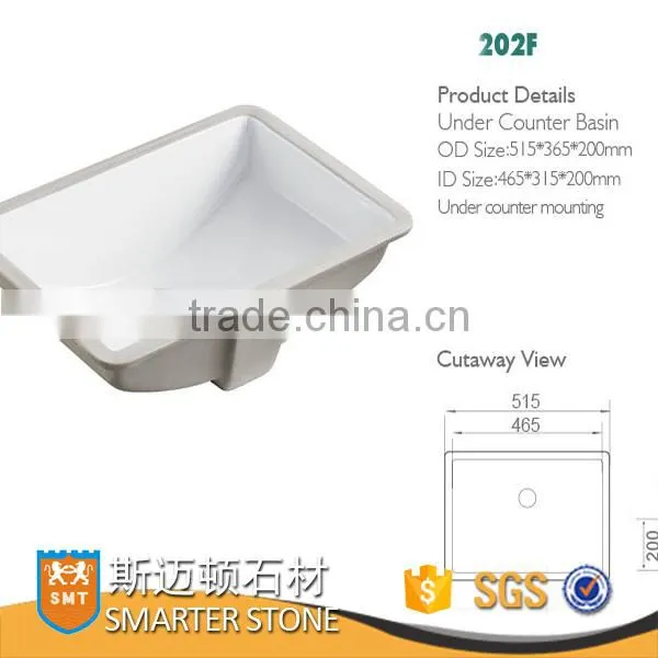 Undermount Ceramic Wash Basin and Bathroom Ceramic Sinks photo-3