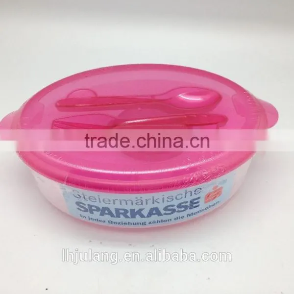 BPA-FREE Plastic Salad Lunch Box Set With Ice Pack/plastic Lunch Box Set photo-3