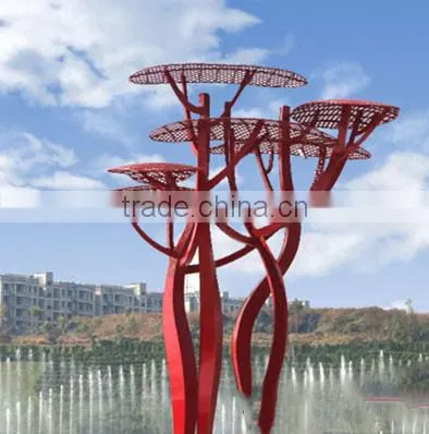 Outdoor Large Stainless Steel Metal Tree Sculpture for Garden Decor photo-5