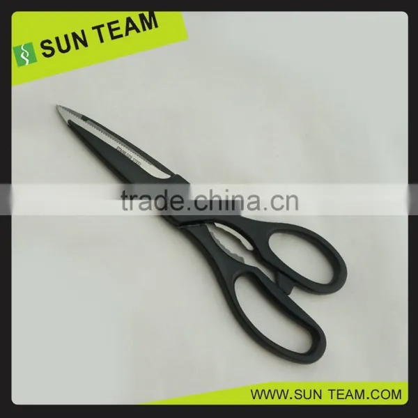 SK029 8-1/4"Popular Stainless Steel Black Handle Kitchen Scissors photo-4