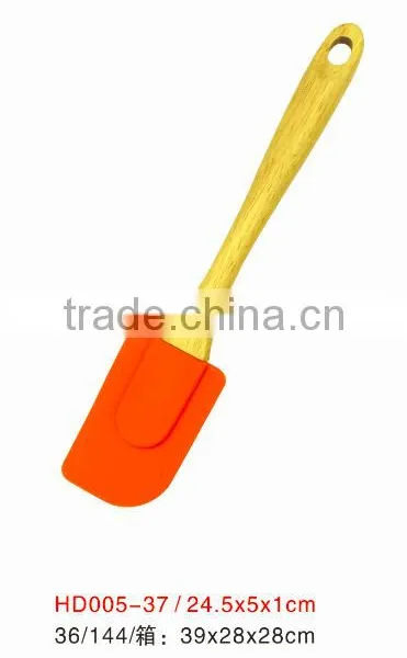 Silicone Dough Scraper Dough Spatula Wood Handle photo-5