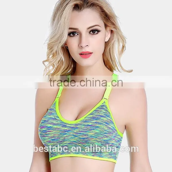 Women Cross Gym Fitness Pattern Seamless Sports Bra Made Yoga Bra photo-3