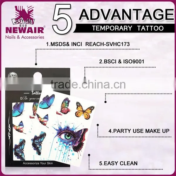 New Design Flash Tattoo Removable Waterproof Black Temporary Tattoo Stickers Temporary Body Art Tattoo photo-3