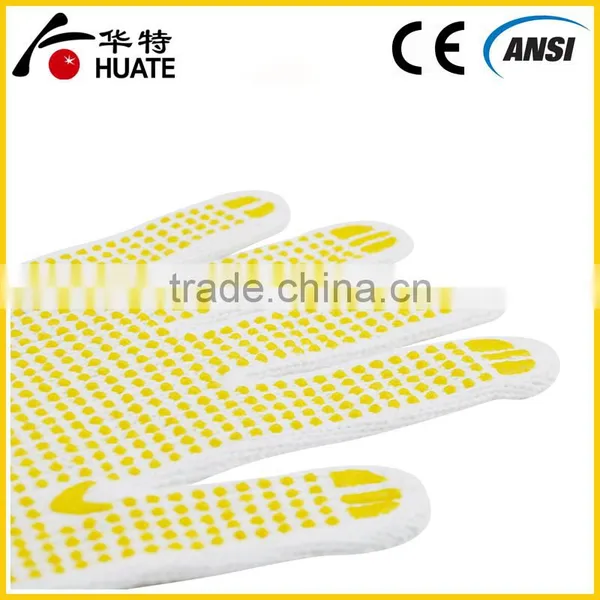 CE Standard Working Gloves,safety Pvc Dotted Cotton Gloves photo-6