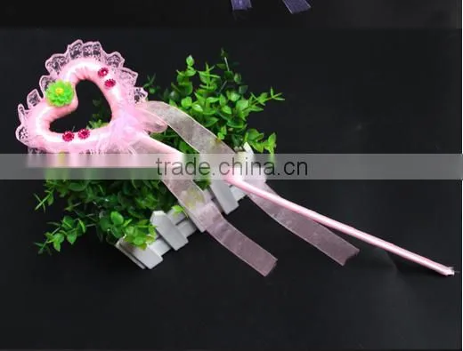 Party Halloween Princess Magic Fairy Wand Love Heart Shape Plastic Little Girls Fair Wands for 2016 Festival Promotion Gifts photo-4