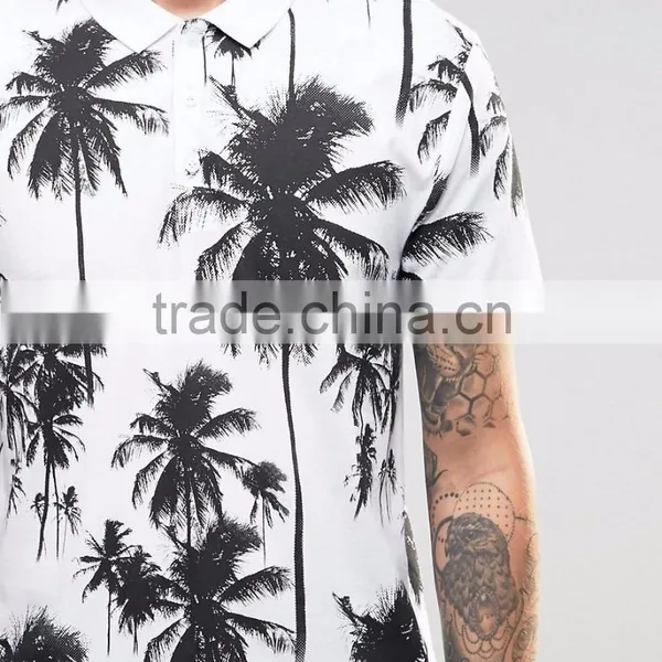 Hot Sale Wholesale Price Summer Casual 180g 100% Cotton Short Sleeve Digital Printing Mens POLO T-shirt photo-3