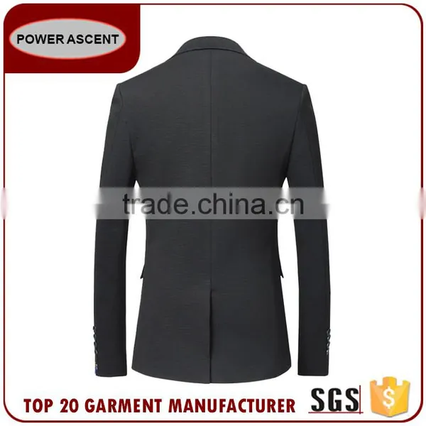 Wholesale Customized European Business Suit 1 Button Charcoal Men Suits photo-2