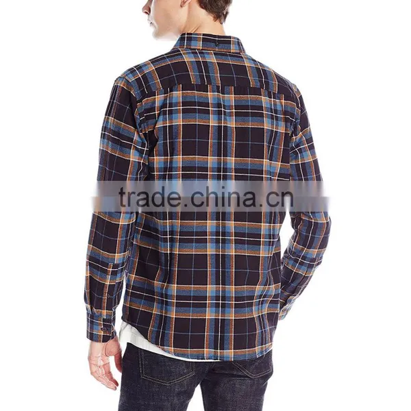 2017 Trend Long Sleeved Different Colors Plaid Cotton Flannel Shirt photo-2