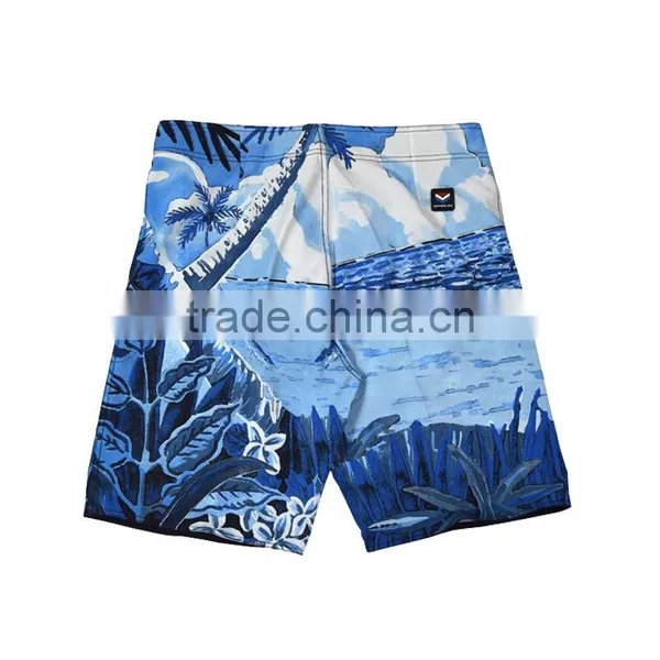 Popular Sublimation Printed Beach Short Men, Microfibre Peach Boardshorts photo-2