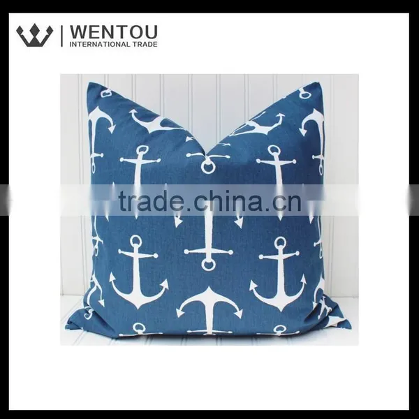 Hot Sale Fashion Anchors CoastalTurquoise Throw Pillow photo-3