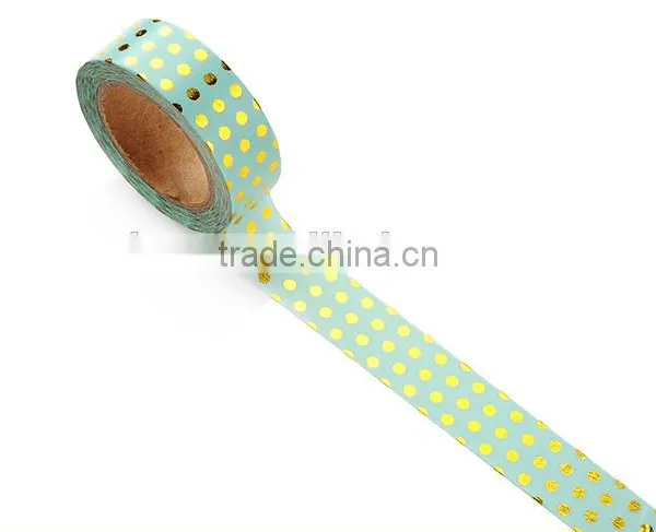 3 Patters Japan Washi Tape Gold Stamping Point Patterns Paper Tape 1.5cm*10m photo-4