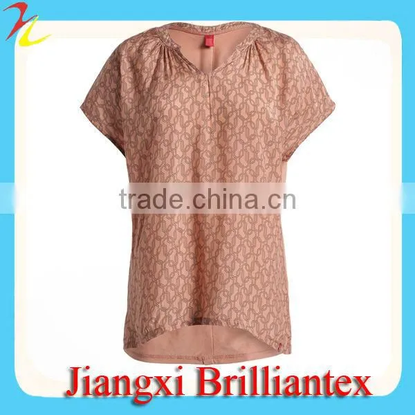 Fabric and Jersey Chain Pattern Plain Fitted t Shirts Design Your Own t Shirt 13 Hot Sell Women Short Sleeve t Shirt