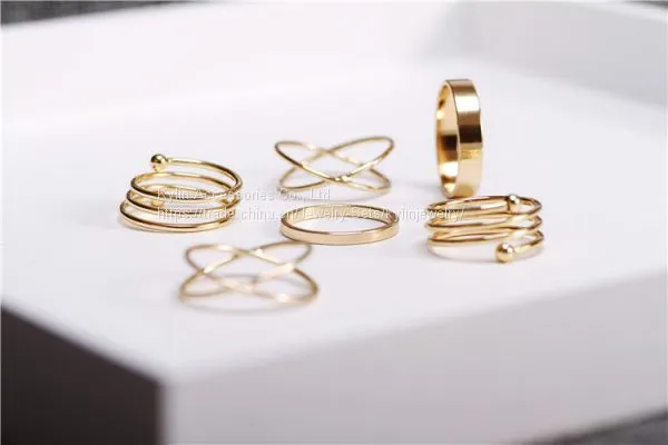 Fashion Jewelry Geometry Ring Sets photo-2