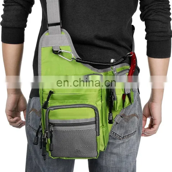 Nylon Crossbody Easy-potable Fishing Bag For Climbing Hiking Traveling