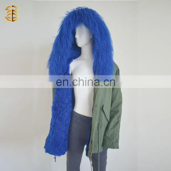 Wholesale China Mongolian Lamb Woman Jacket Fur Coat