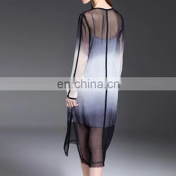 Women Chiffon Loose Two Pieces Wholesale Elegant Summer Long Dress photo-3